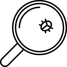 Loupe And Bug Digital Sketch Svg Design, Free Vectors File